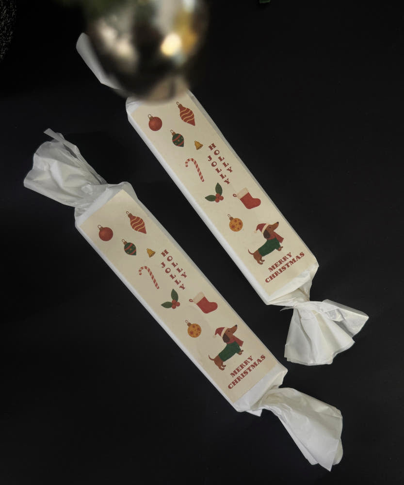 Santa Puppy Christmas Sticker – Set of 40