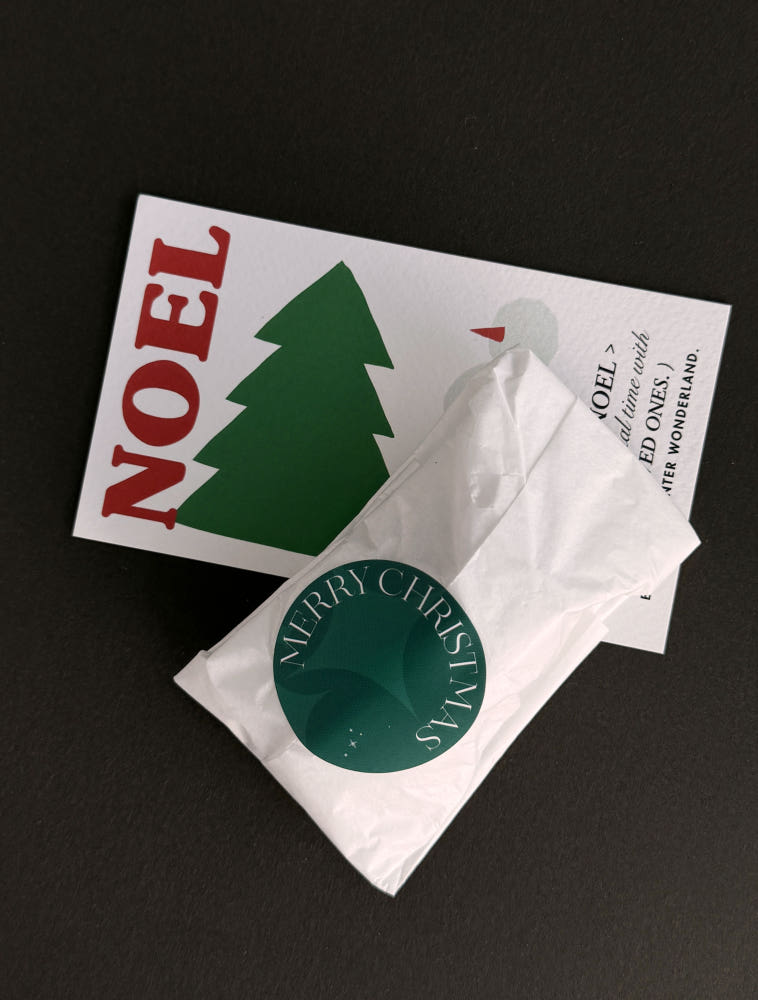 Merry Christmas Round Sticker – Set of 45