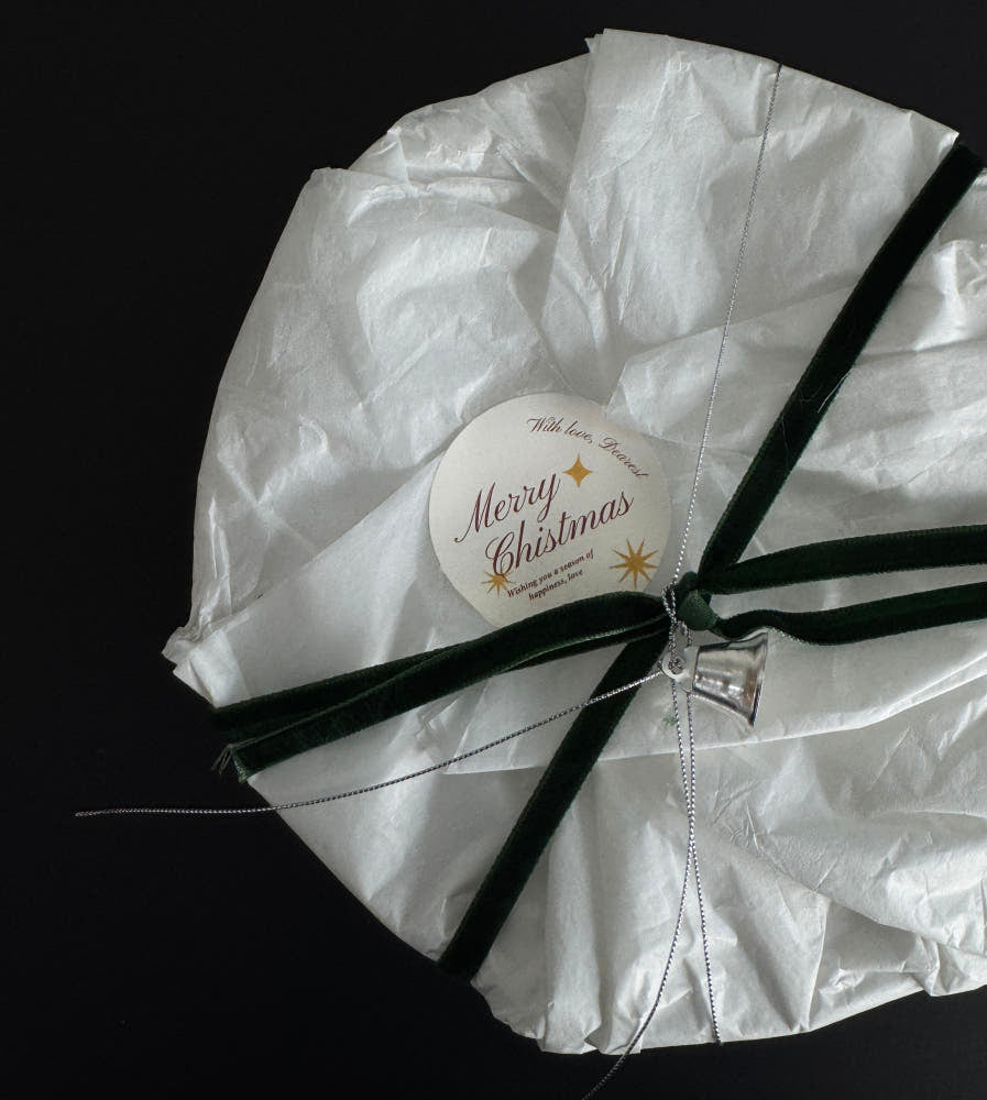 Merry Christmas Letter Round Stickers – Set of 40