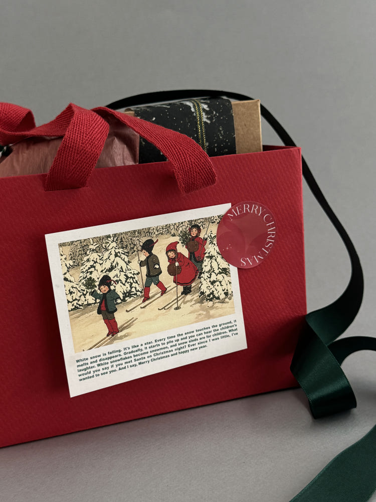 Merry Christmas Round Sticker – Set of 45