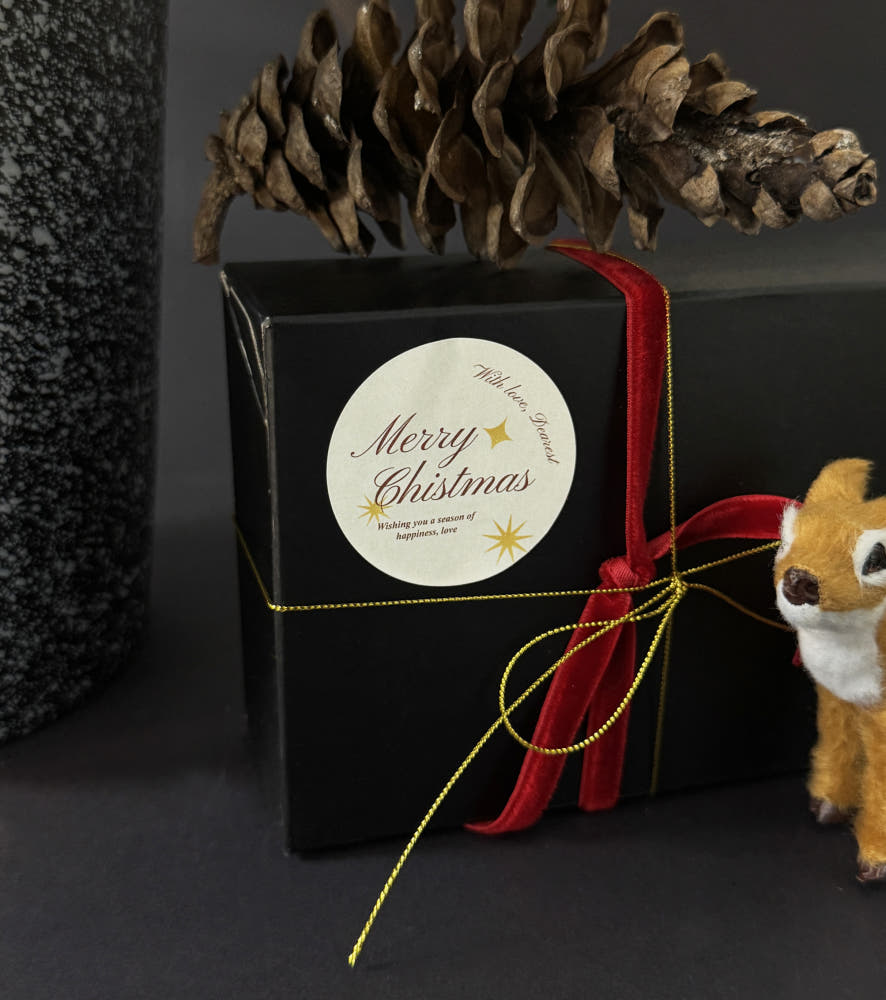 Merry Christmas Letter Round Stickers – Set of 40