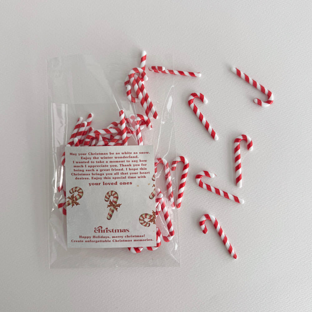 Candy Cane Christmas Sticker – Set of 50