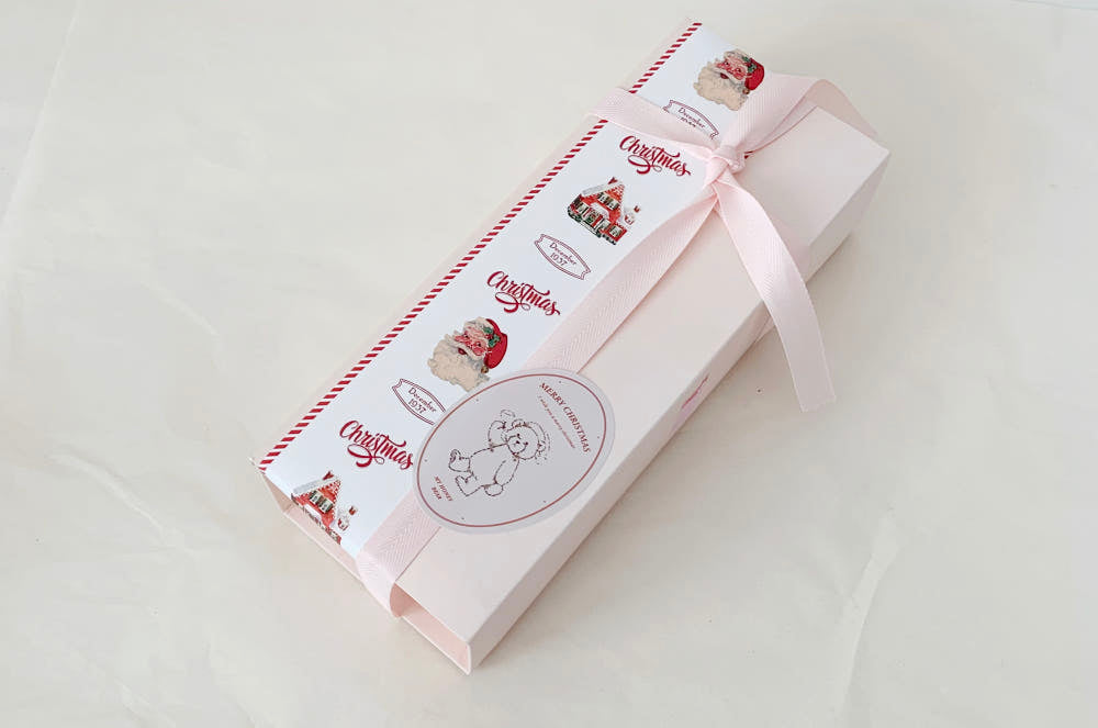 Christmas Oval Bear Stickers – Set of 50