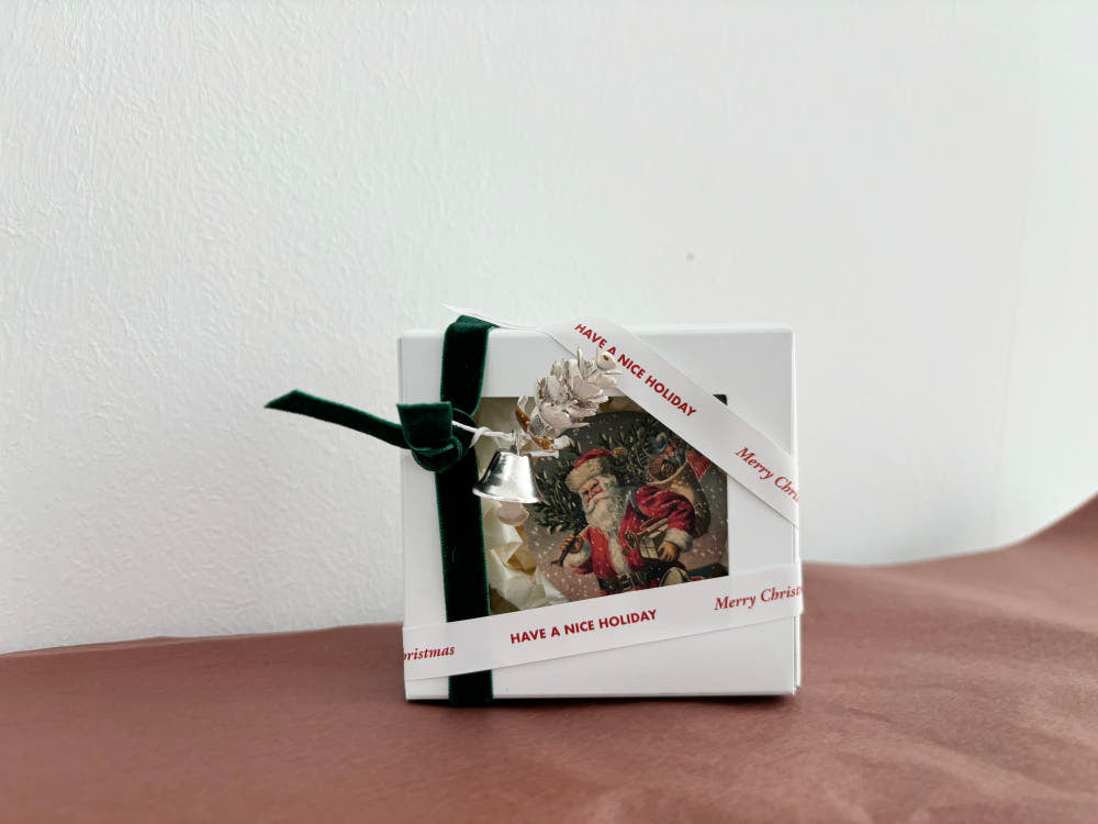 Vintage Santa Round Stickers – Set of 50