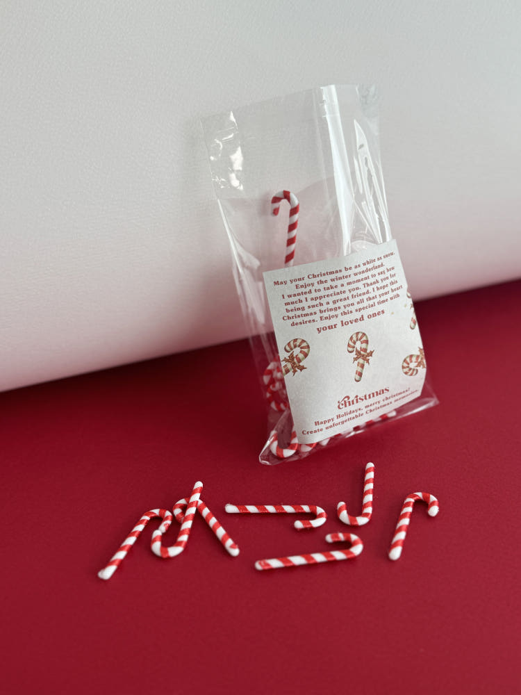 Candy Cane Christmas Sticker – Set of 50