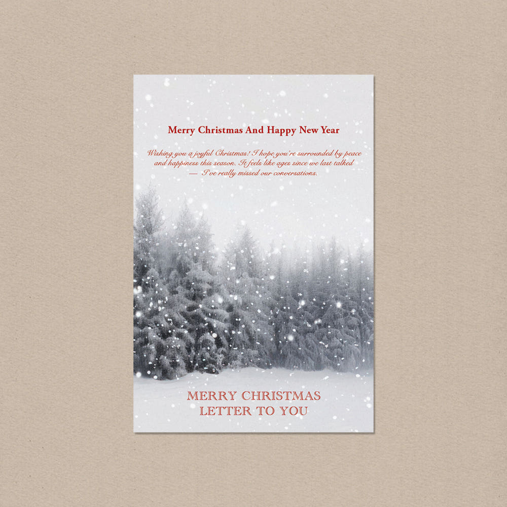 Snow Forest Christmas Gift Tag – Set of 40