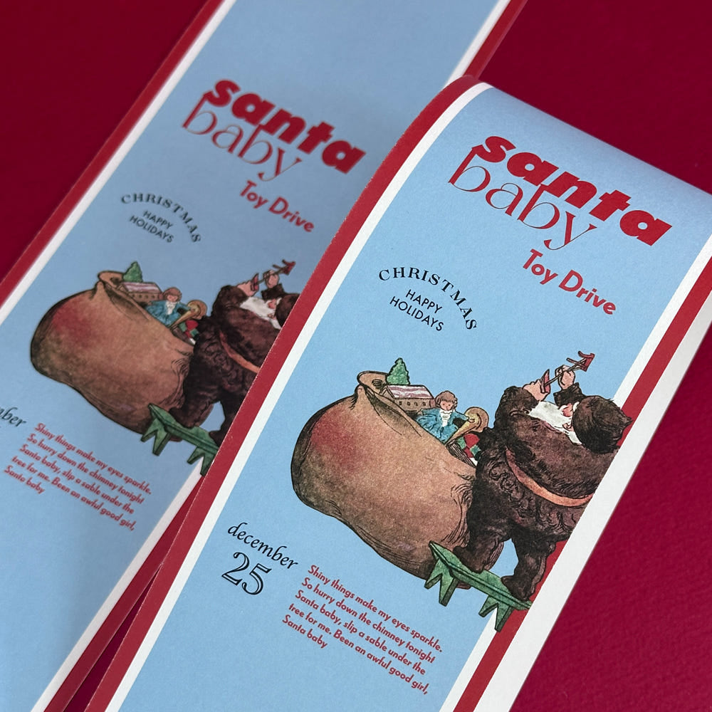 Santa Baby Christmas Sleeve Belly Band Print – Set of 30