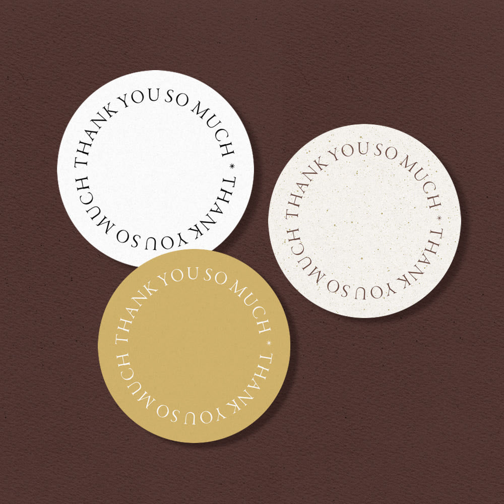 Thank You Round Sticker – Set of 60