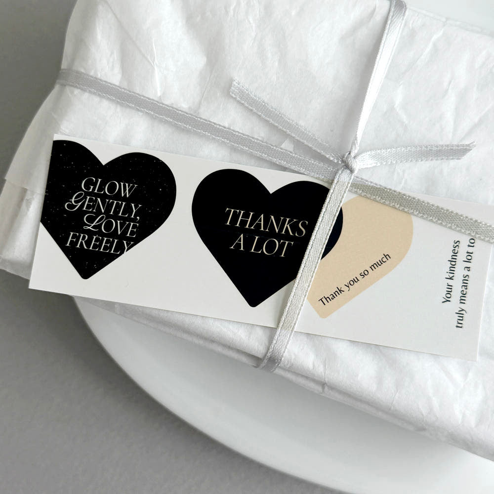 Square Heart Stickers – Set of 40