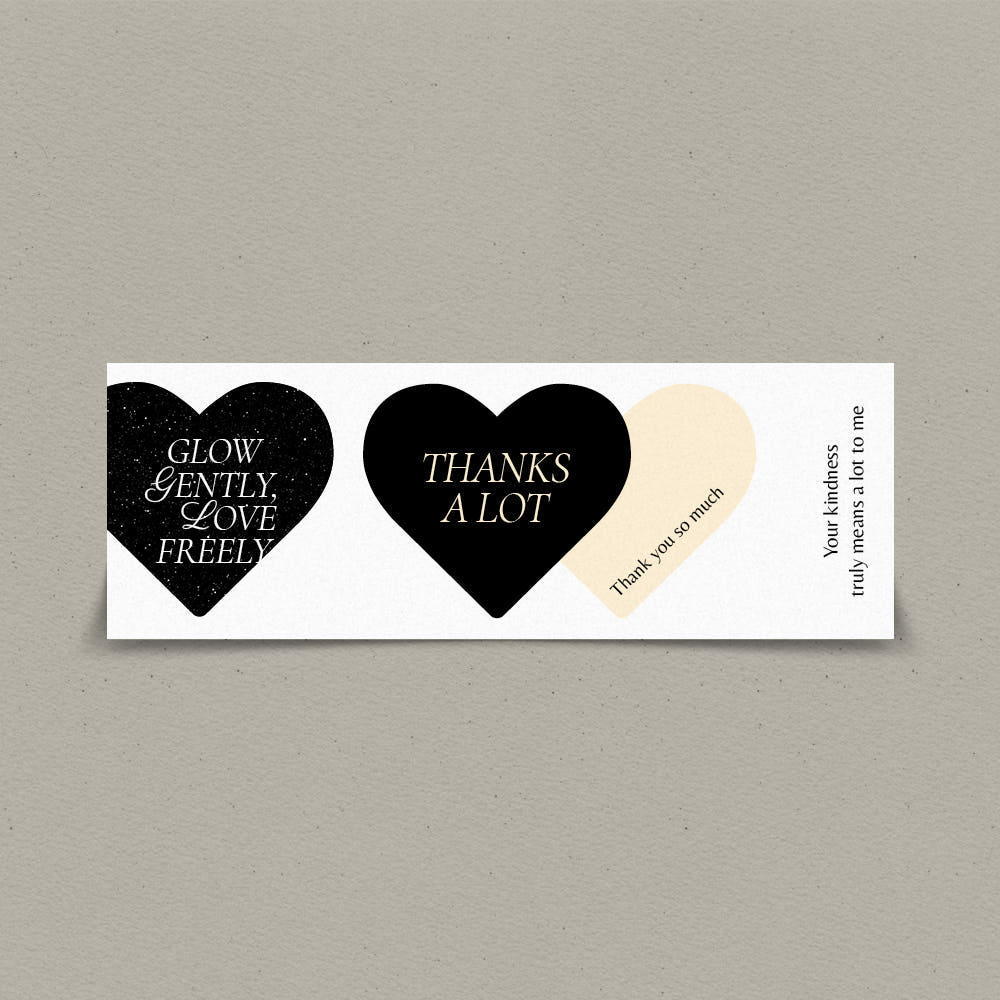 Square Heart Stickers – Set of 40