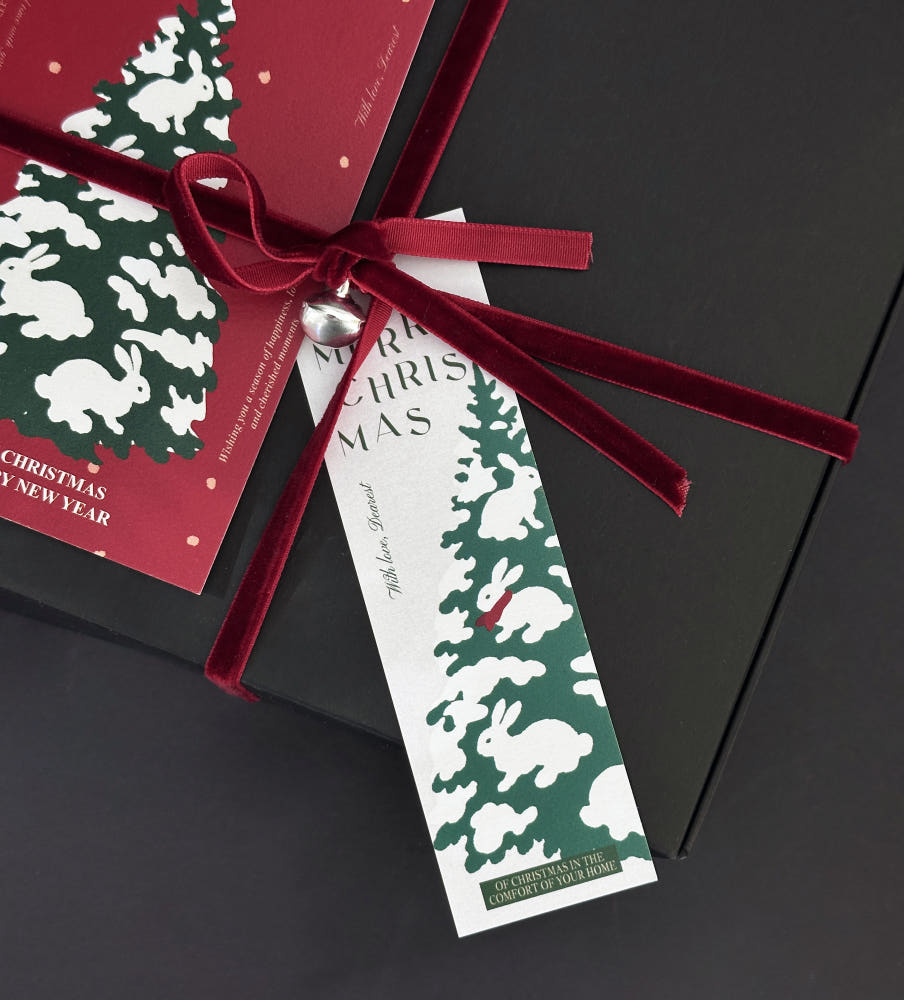 Winter Forest Rabbit Design Christmas Tree Gift Tag – Set of 40