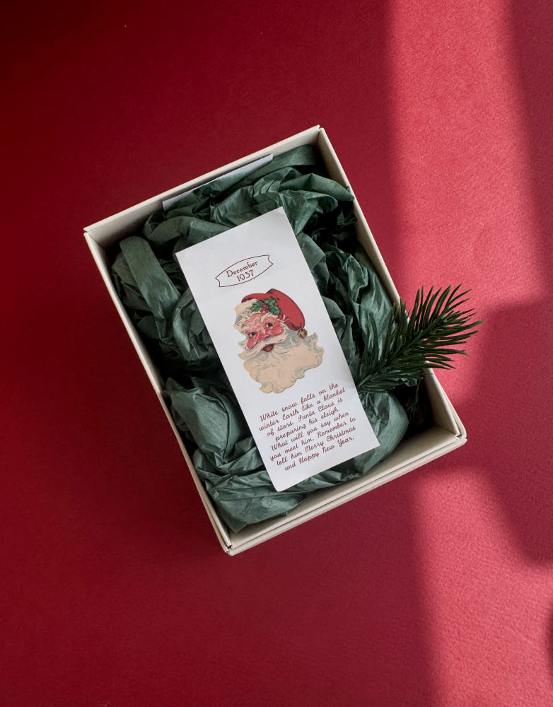 Vintage Santa Christmas Sticker – Set of 60