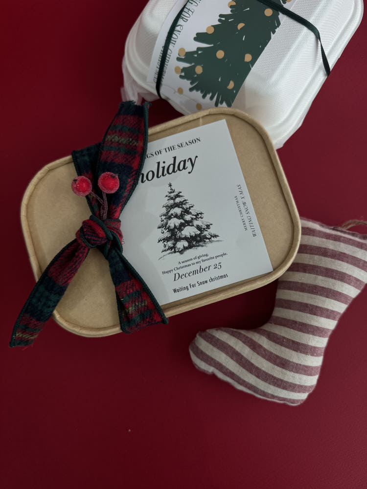 Hand-Drawn & Snowy Tree Designs Holiday Tree Sticker – Set of 45