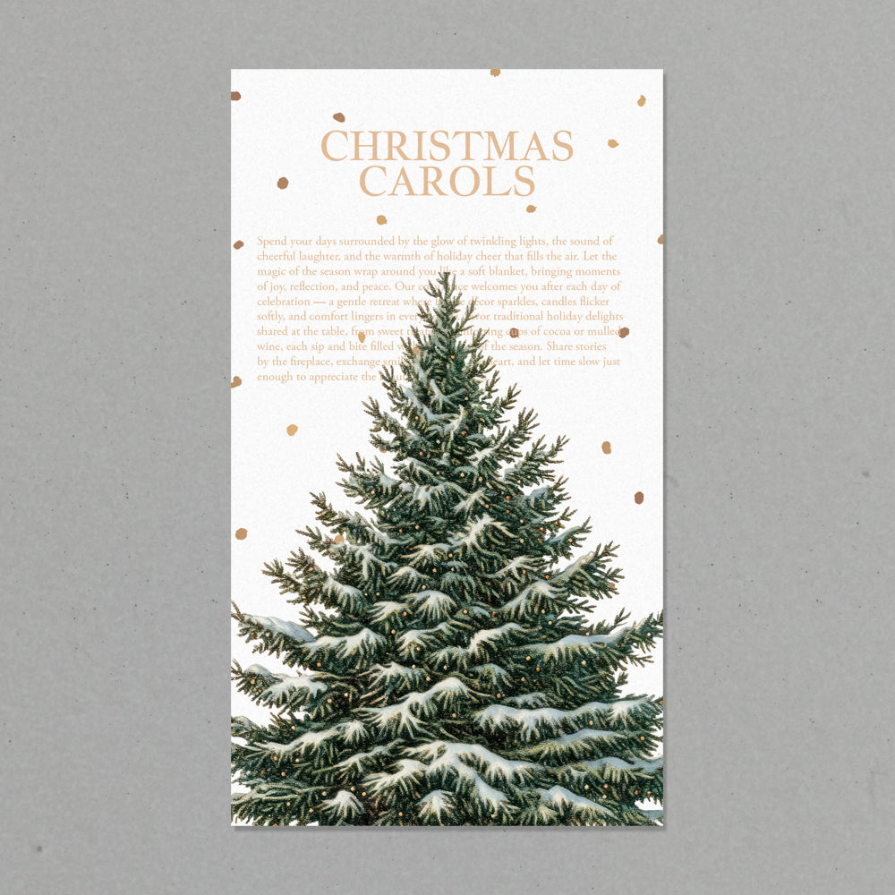 Gold Snow Tree Postcard – Set of 40